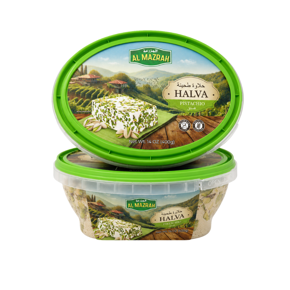 Al Mazrah Halva With Pistachio 14 oz
