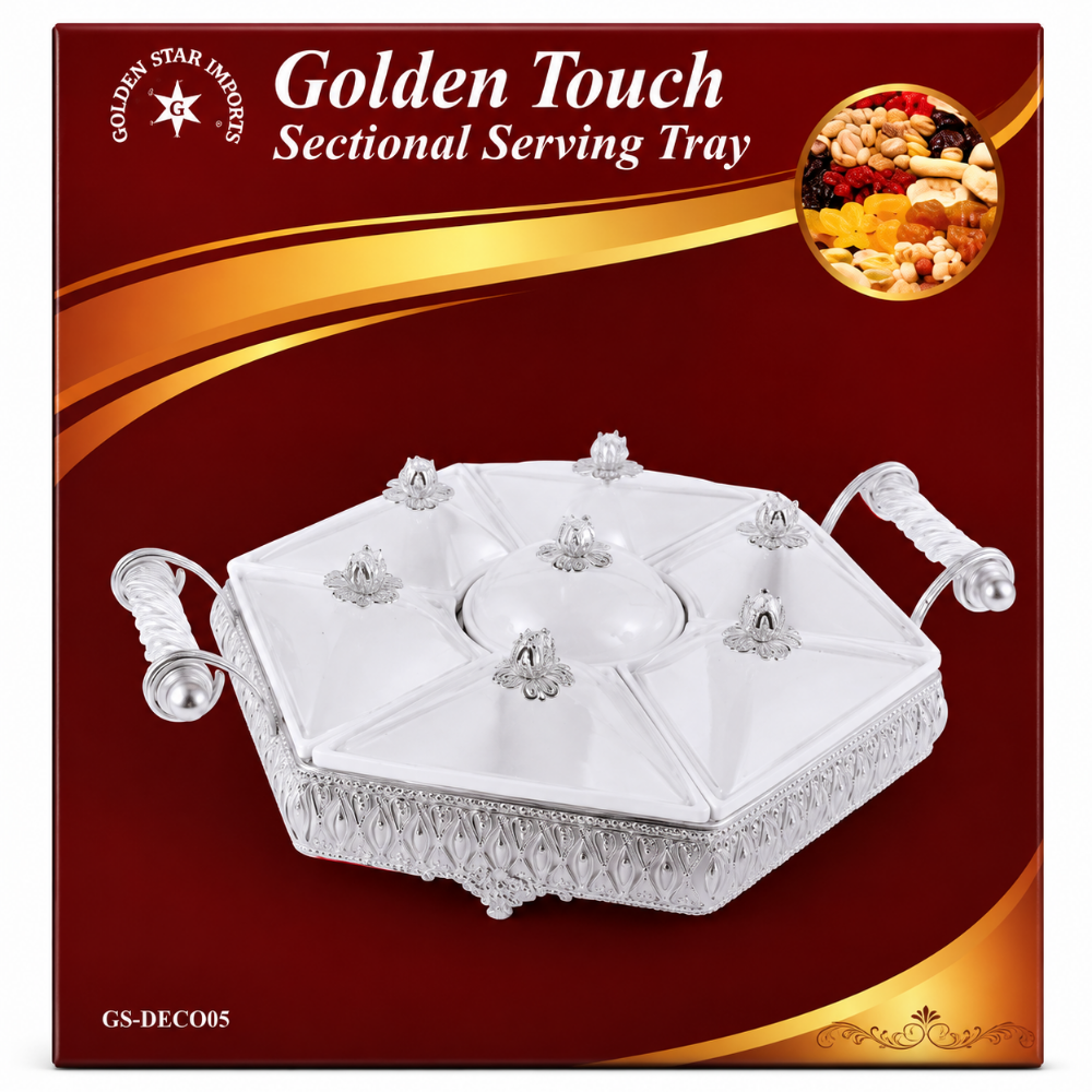 GS-DEC017-B 6 Sec/ Silver Serving Tray