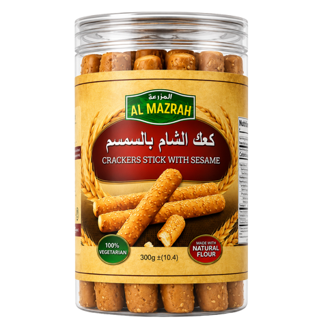 BK0208 – Al Mazrah sesame Crackers SticksWith Sesame 10.5 oz (300g)