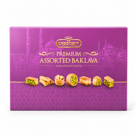 BK1116 – Crescent Premium Assorted Baklava 26.4 oz (750g)