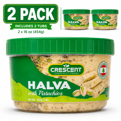 Crescent Pistachio Halva 16 oz (454g) – 2 Pack