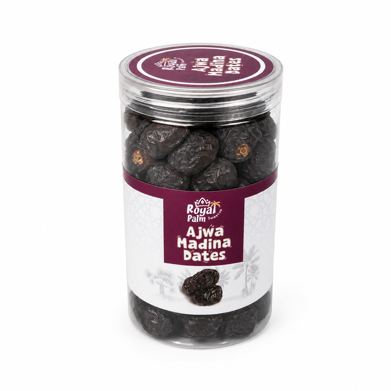 Royal Palm Ajwa Madina Dates (Plastic Jar) 14 oz