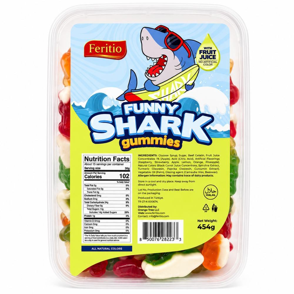 Feritio Gummy Tub Shark Tubs 454g