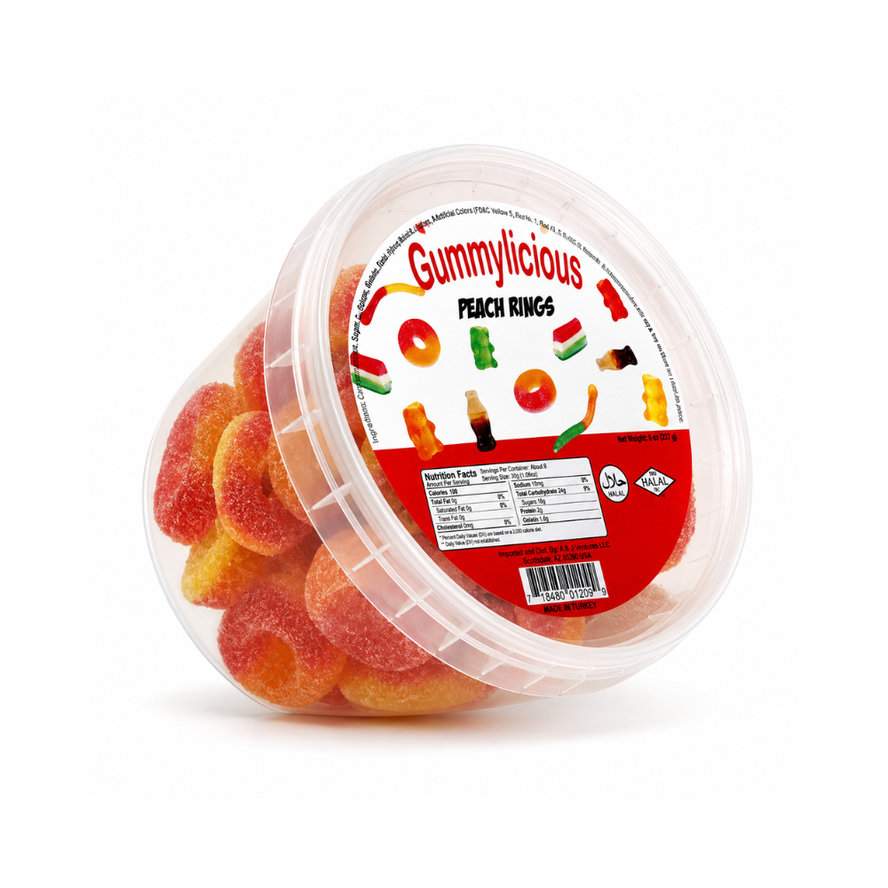 Gummylicious Gummy Peach Ring Halal 300 g