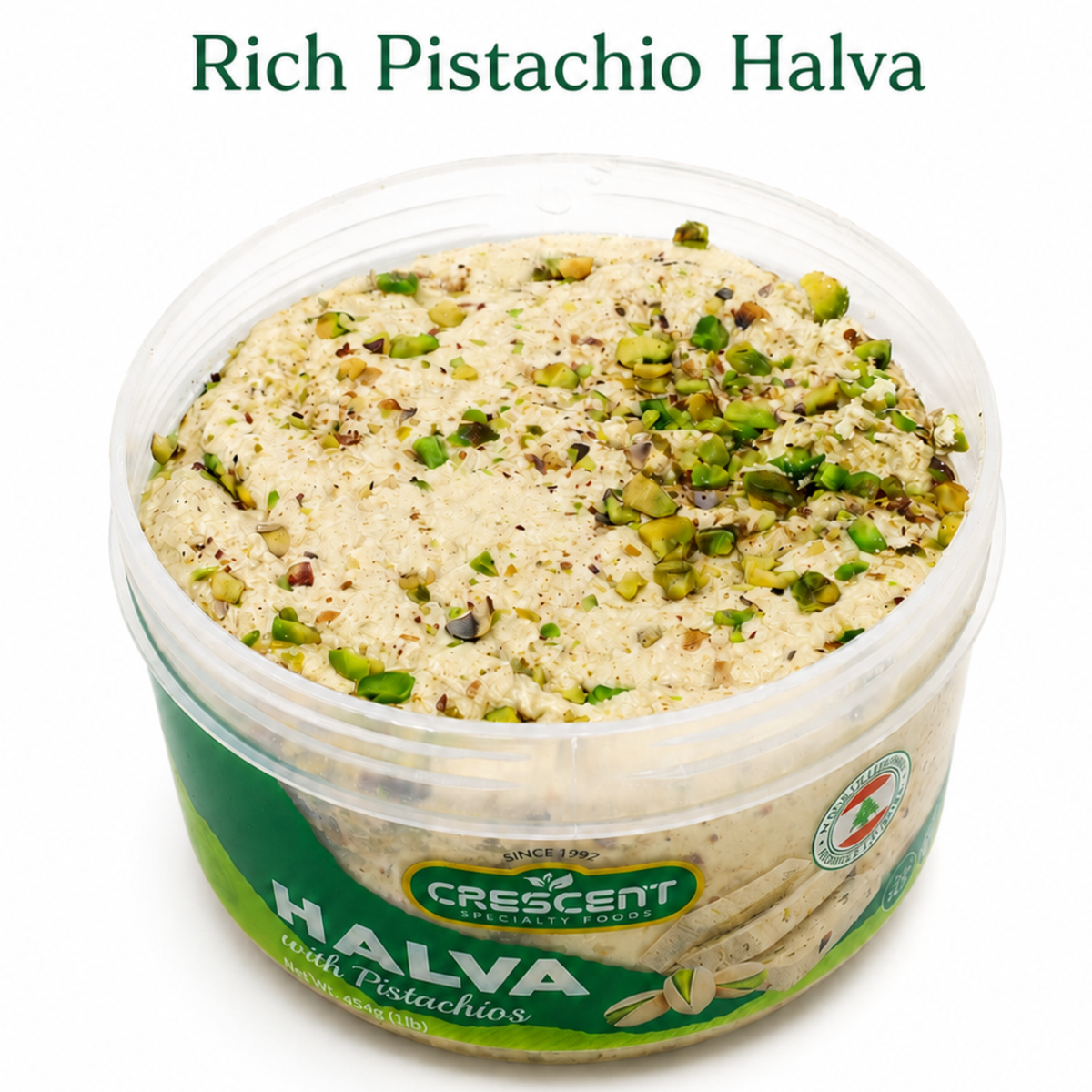 Crescent Pistachio Halva 16 oz (454g) – 2 Pack