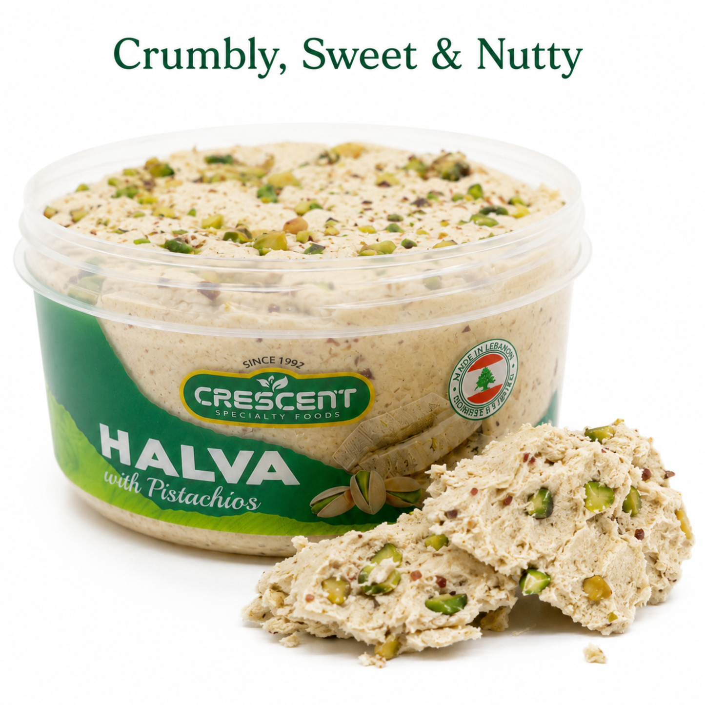 Crescent Pistachio Halva 16 oz (454g) – 2 Pack