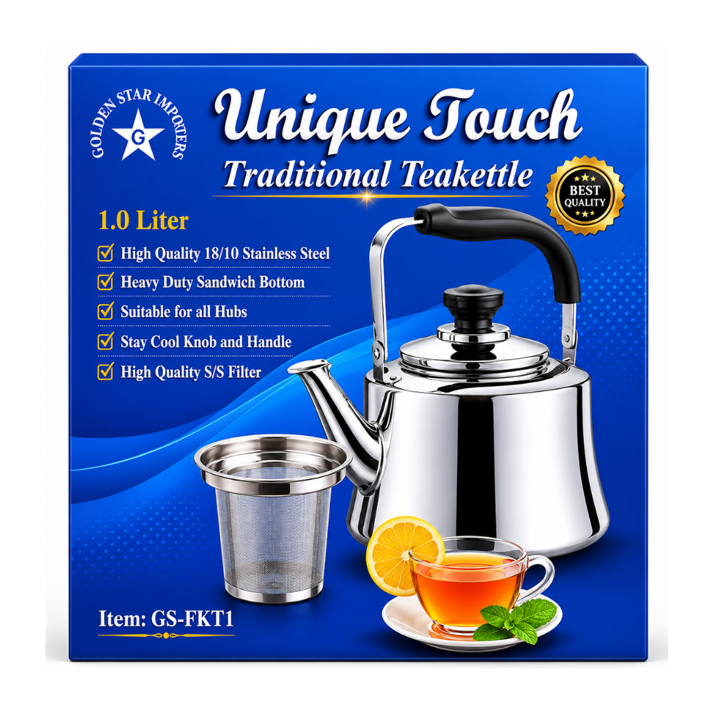 Unique Touch Tea Kettle W/Filter 1 lt