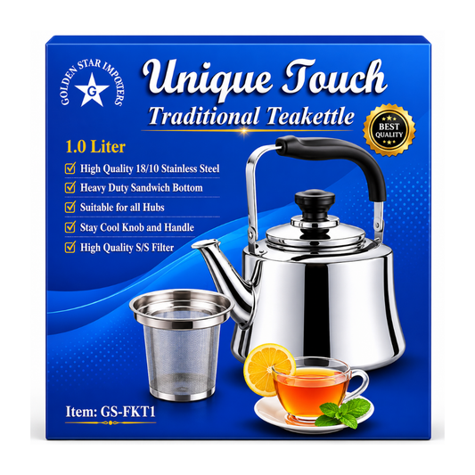 Unique Touch Tea Kettle W/Filter 1 lt