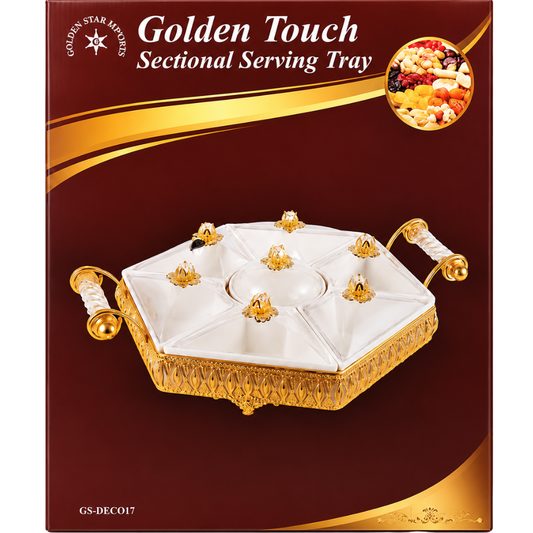6 Sec/ Gold Serving Tray