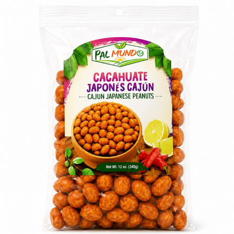 LNT0404 – PalMund Cacahuate Japones Cajun (Cajun Japanese Peanuts) 12 Oz
