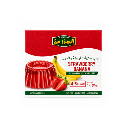 Al Mazrah Banana-Strawberry Gelatin Desert 85 g