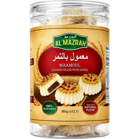 BK0212 – Al Mazrah Maamoul Cookies Filled with Date 12.7 oz (360g)