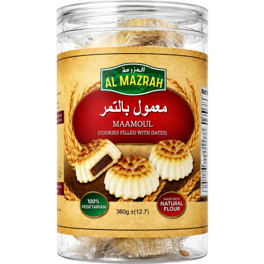 BK0212 - Al Mazrah Maamoul Cookies Filled with Date 12.7 oz (360g)