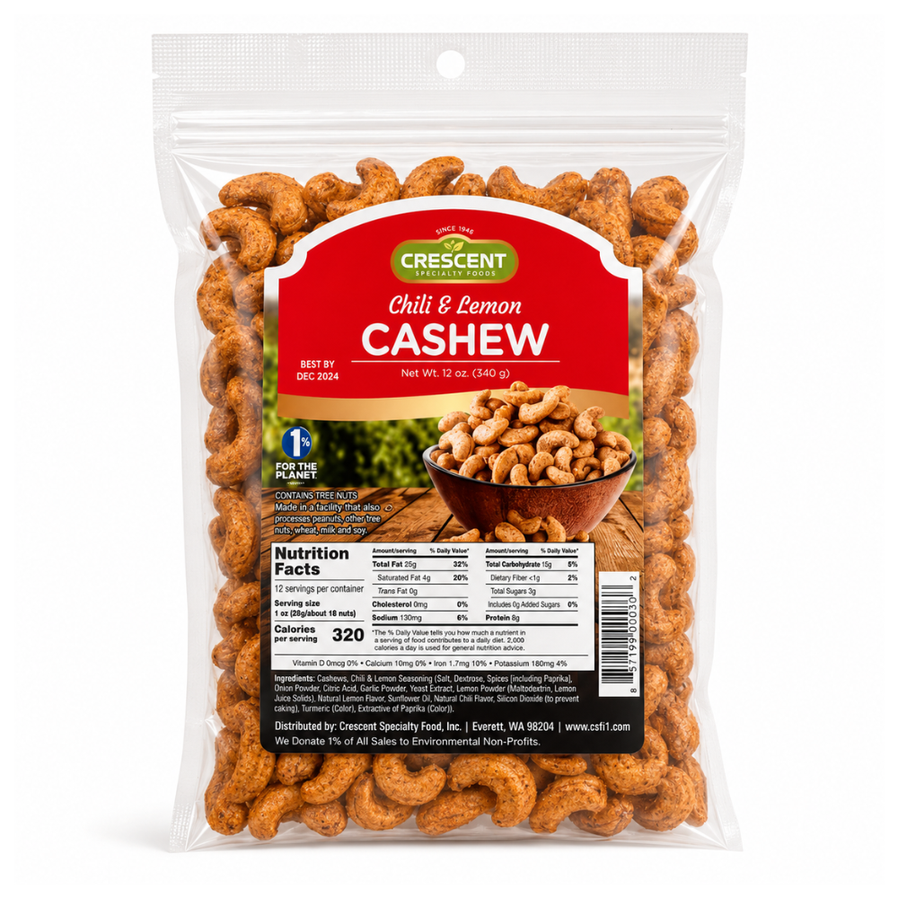 Crescent Chili & Lime Cashew 12 oz
