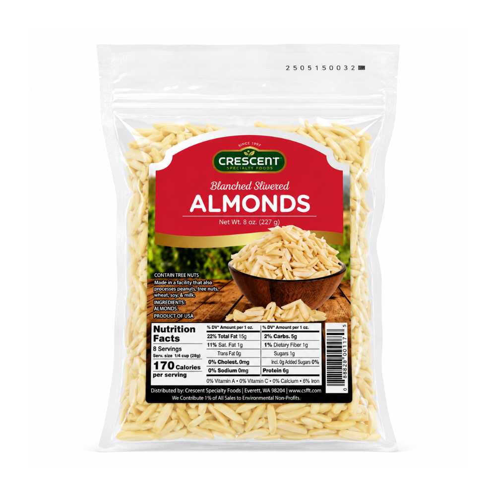 Crescent Blanched Slivered Almond 8 oz