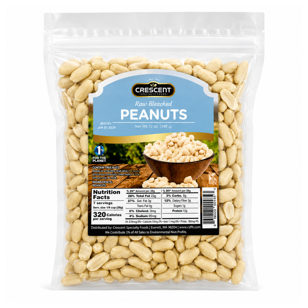 Crescent Raw Blanched Peanuts 12 oz