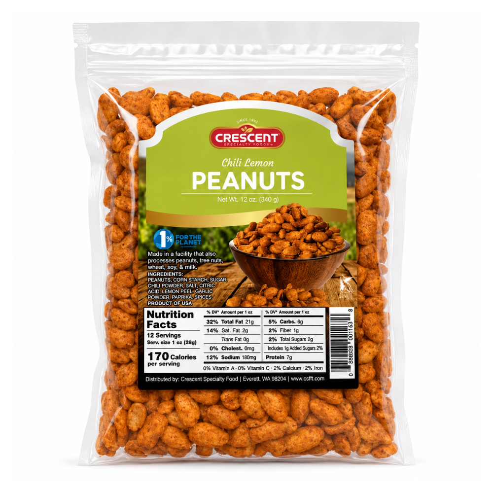 Crescent Chili Lemon Peanuts 12 oz