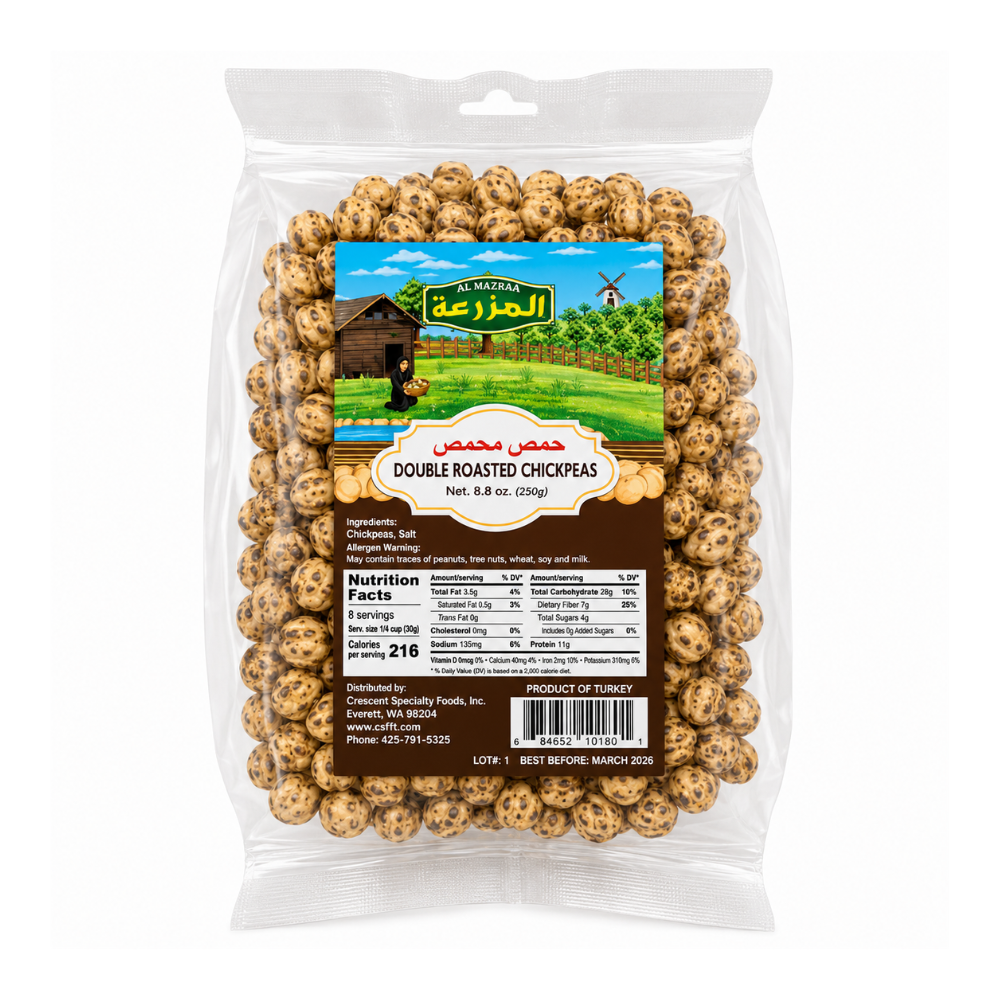 Al Mazrah Almazrah Double Roasted Chick peas Yee12 x 8.8 oz
