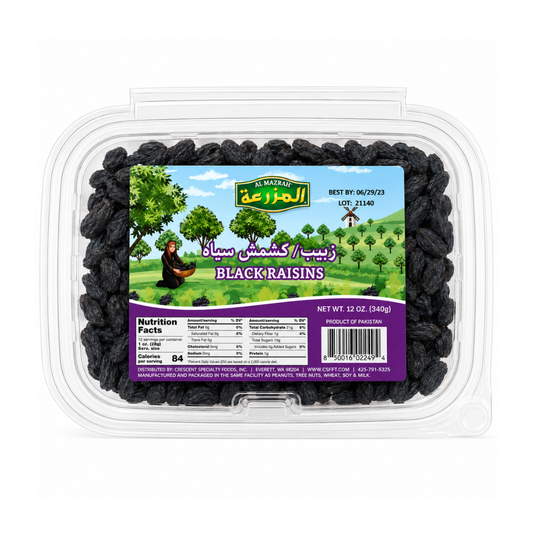 Al Mazrah Black Raisins Cont. 12 oz