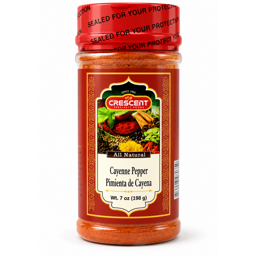Crescent Cayenne Pepper. Jars 7 oz