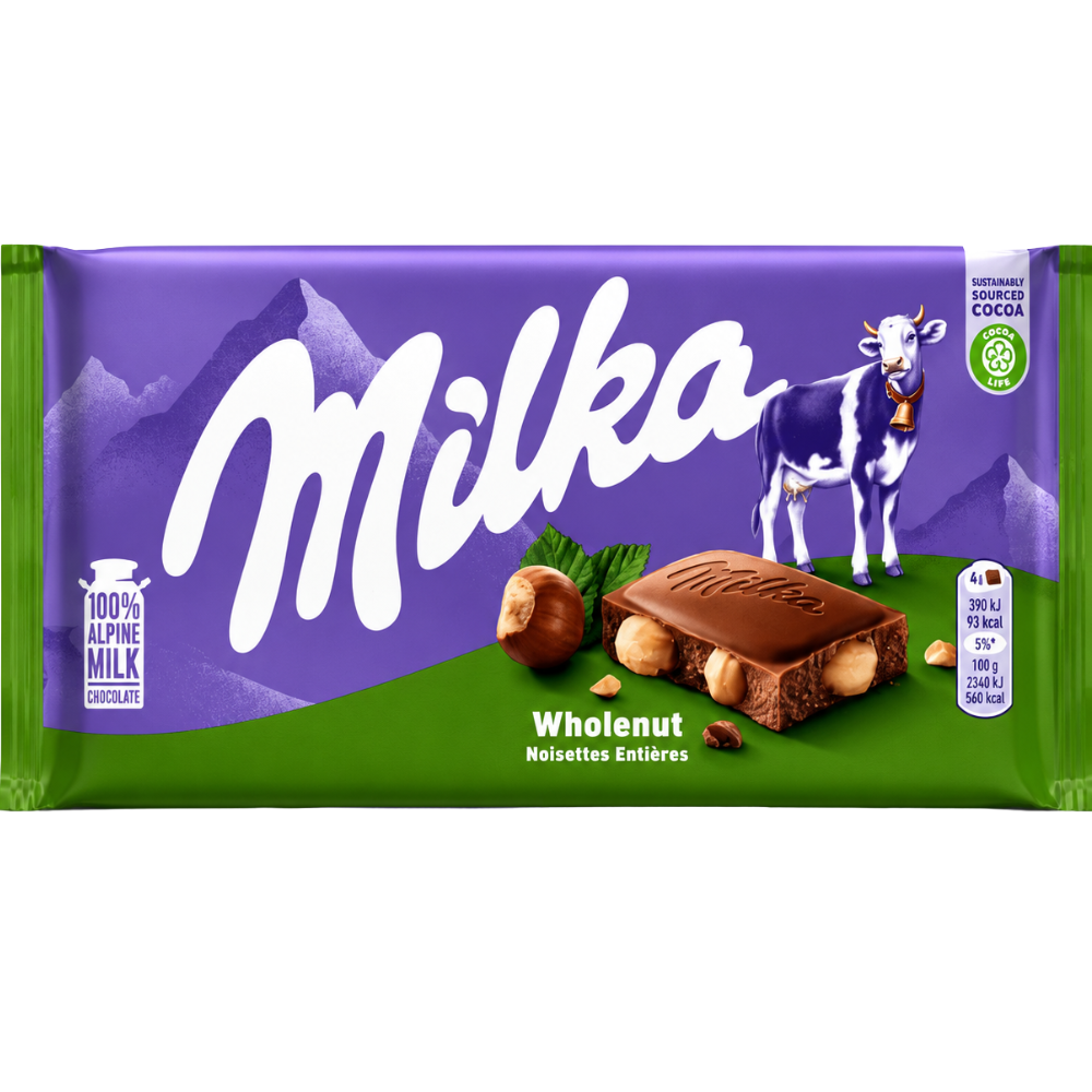 Milka Whole HazelNuts Bars 100 gr