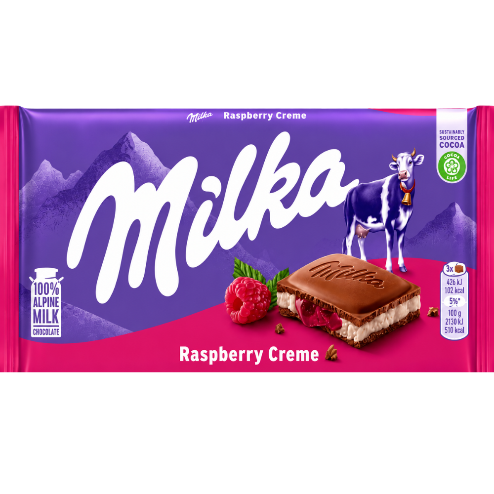 Milka Raspberry Himbeere Bars. 100 g