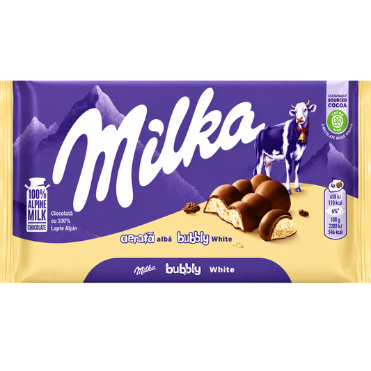 Milka Bubbly White Bars 95g