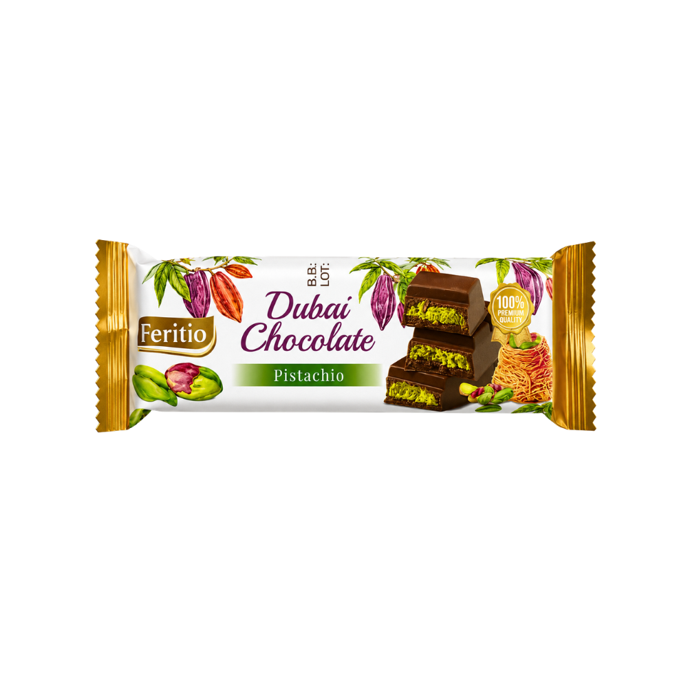 Feritio Dubai Chocolate Pistachio 40g