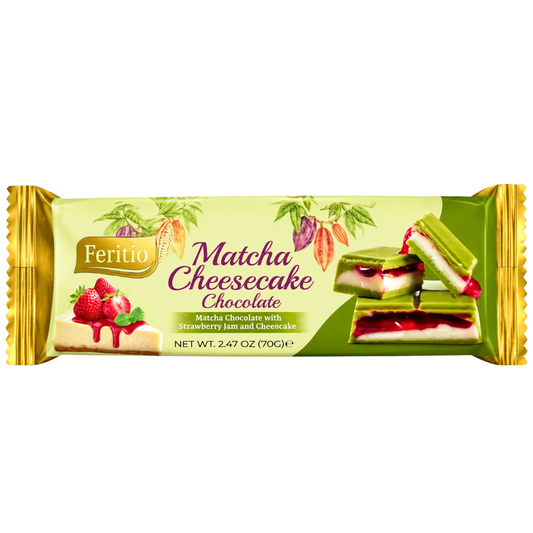 Feritio Matcha Cheesecake Strawberry Bar 70g