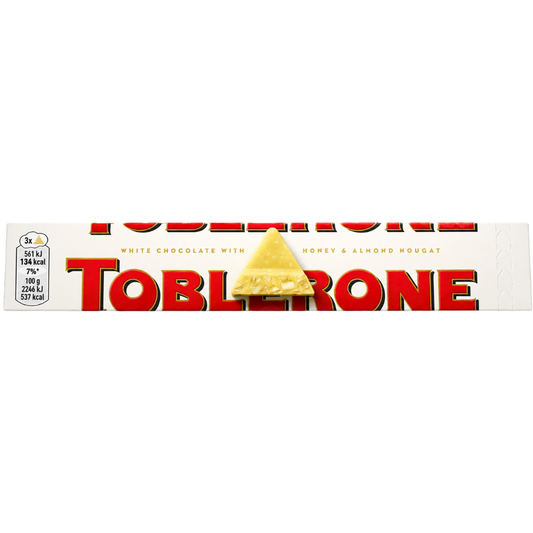 Toblerone White Milk Chocolate. 100 gr