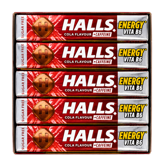 Halls Candy Colla + Caffine (Zero Sugar) 32g