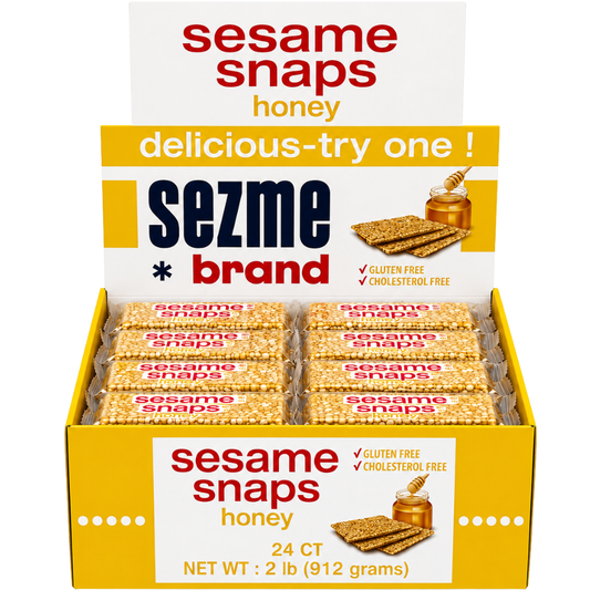 Sezme Honey Sesame Snaps 24 x 38g