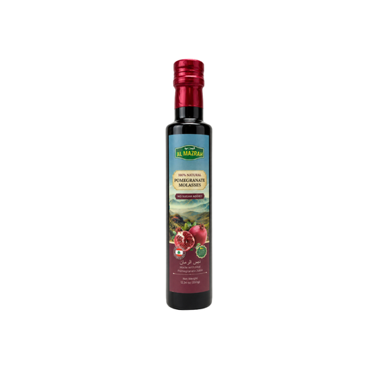 No Sugar Added Al Mazrah Pomegranate Molasses Glass jar 12.34 oz