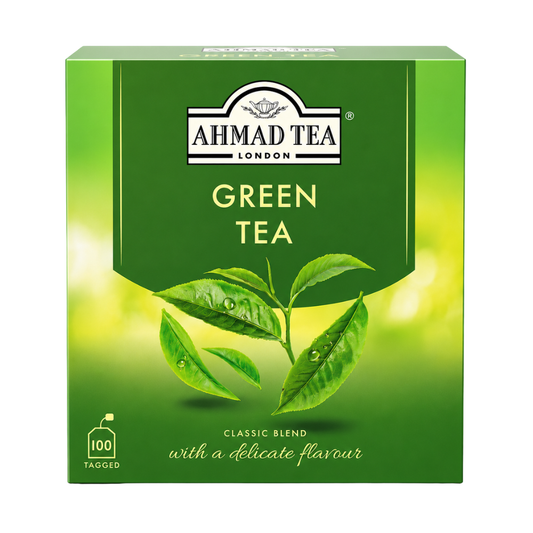 Ahmad Tea Item 478S Green Tea Bags 100 Foil