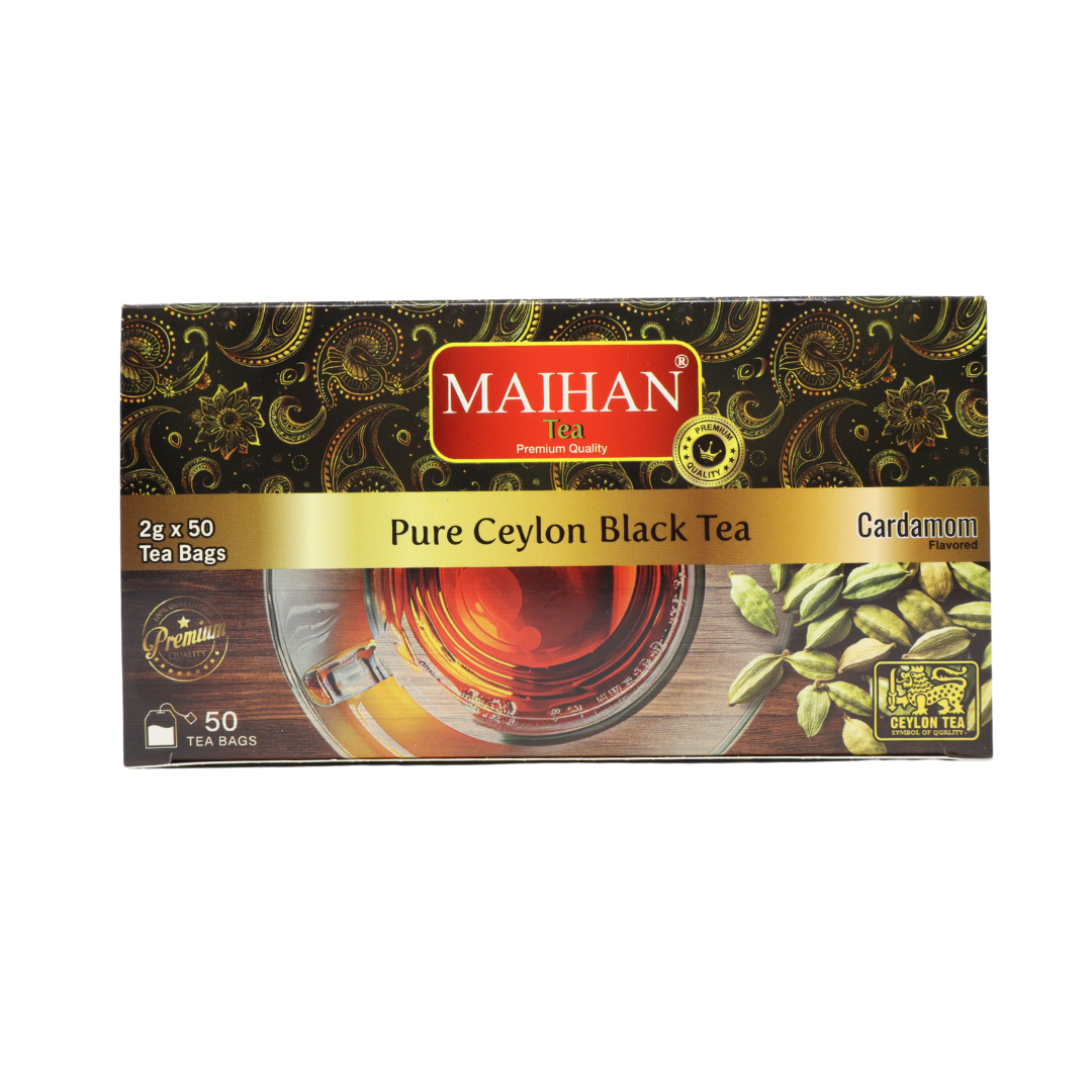 Maihan Pure Ceylon Black Tea Bag W/ Cardamom 60 Box (x 50) 2 gr
