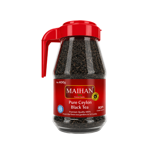 Maihan Pure Ceylon Black Tea (BOP1) Earl Grey Plastic Jar 400 gr